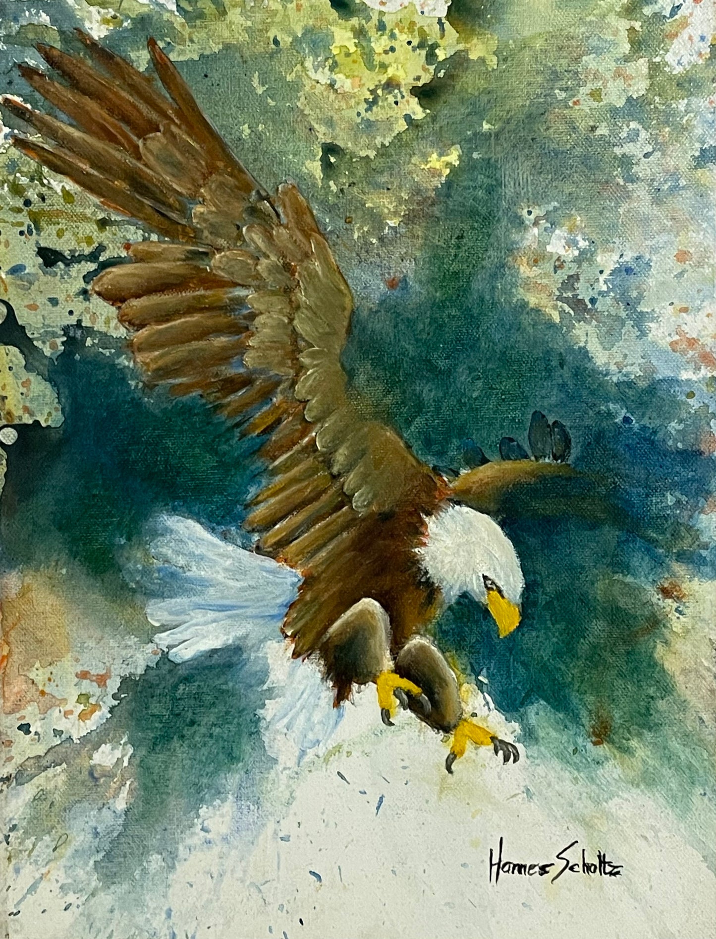 Eagle in flight