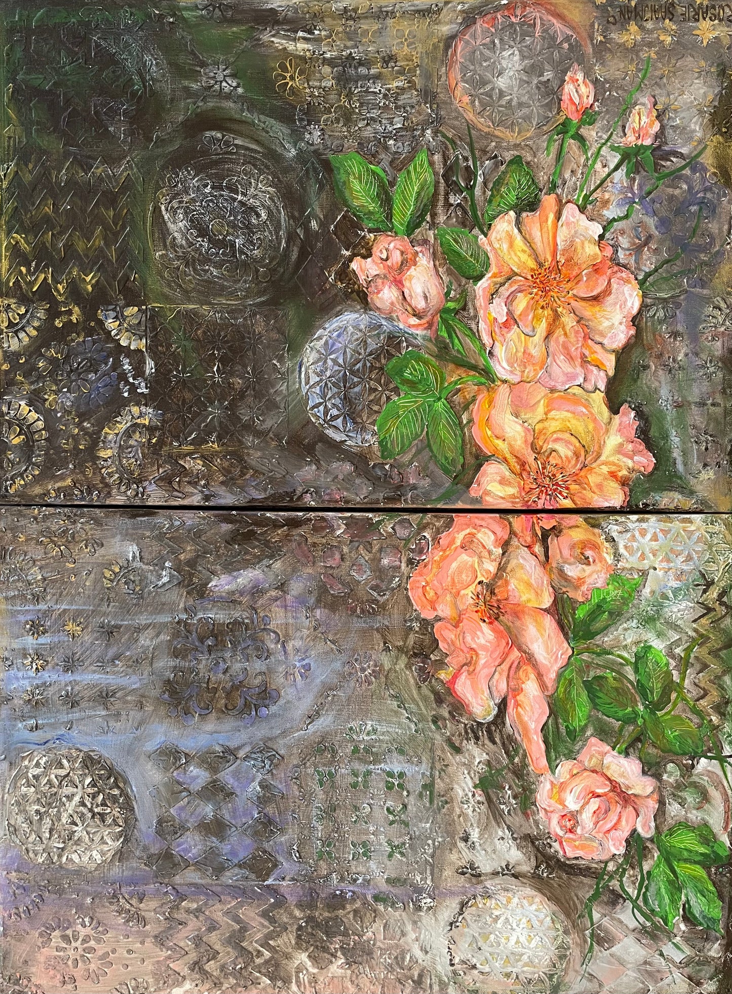 Rose duo (Diptych)